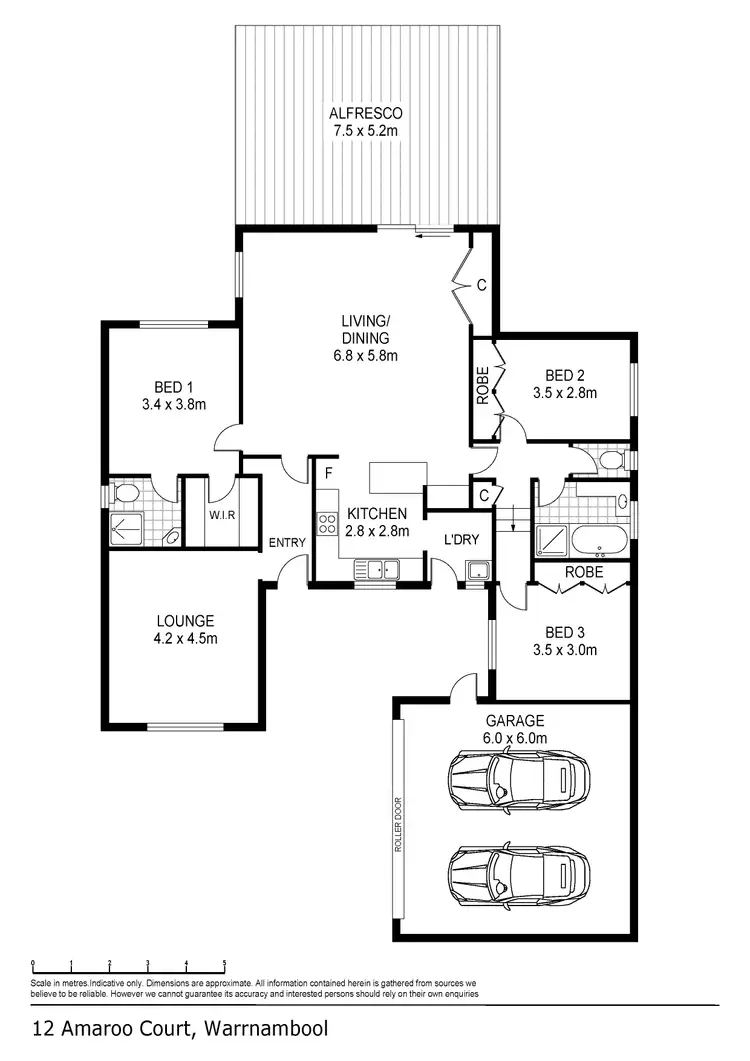 Floorplan of Homely house listing, 12 Amaroo Court, Warrnambool VIC 3280