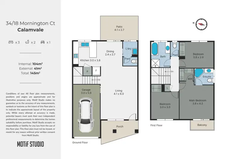 Floorplan of Homely townhouse listing, 34/18 Mornington Court, Calamvale QLD 4116