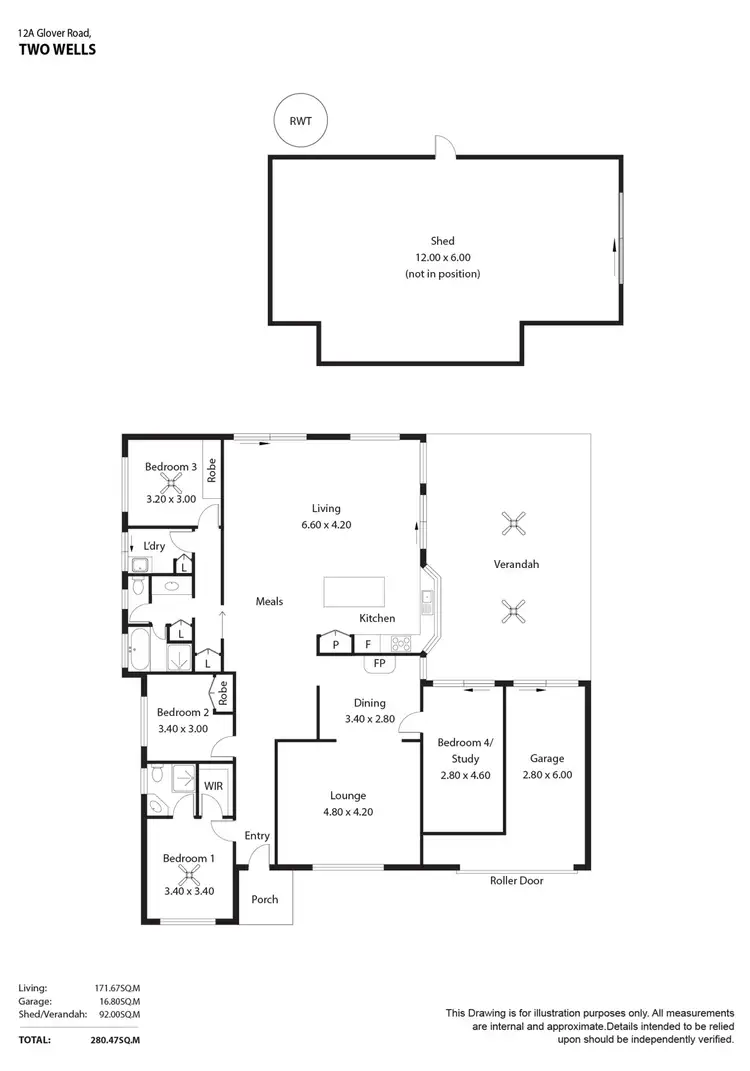 Floorplan of Homely other listing, 12A Glover Road, Two Wells SA 5501