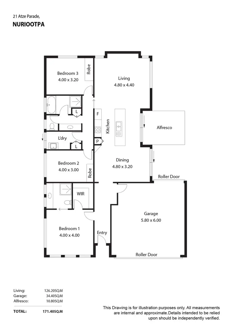 Floorplan of Homely other listing, 21 Atze Parade, Nuriootpa SA 5355