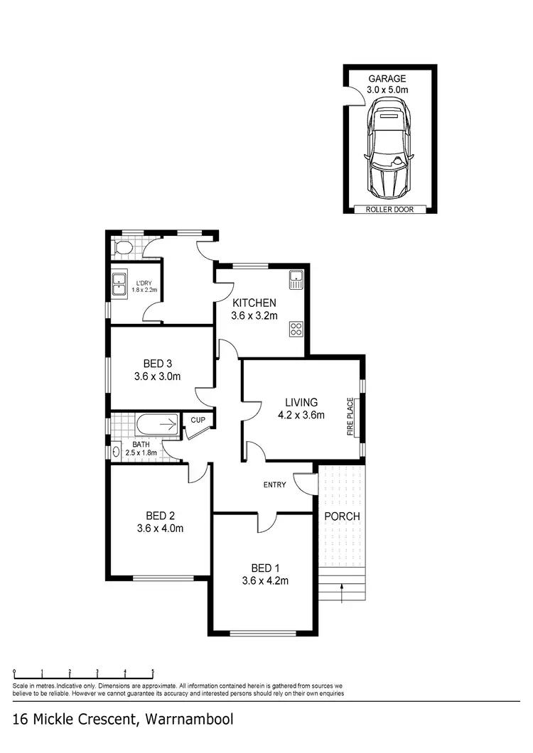 Floorplan of Homely house listing, 16 Mickle Crescent, Warrnambool VIC 3280