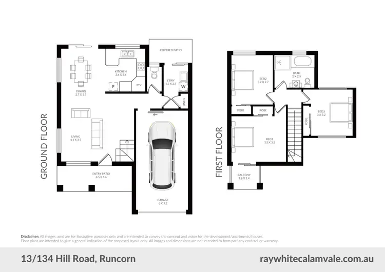 Floorplan of Homely townhouse listing, 13/134 Hill Road, Runcorn QLD 4113