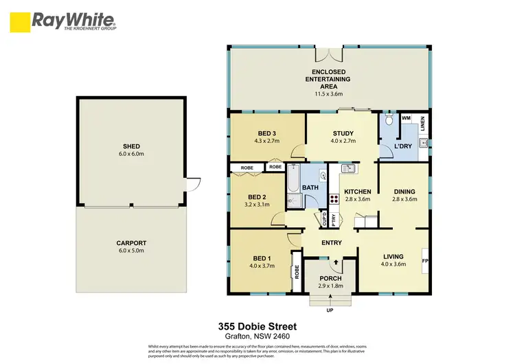 Floorplan of Homely house listing, 355 Dobie Street, Grafton NSW 2460