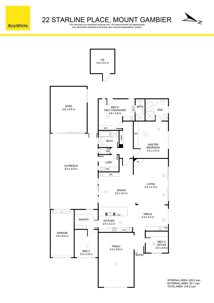 Floorplan of Homely house listing, 22 Starline Place, Mount Gambier SA 5290