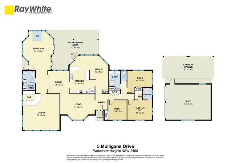Floorplan of Homely house listing, 5 Mulligan Drive, Waterview Heights NSW 2460