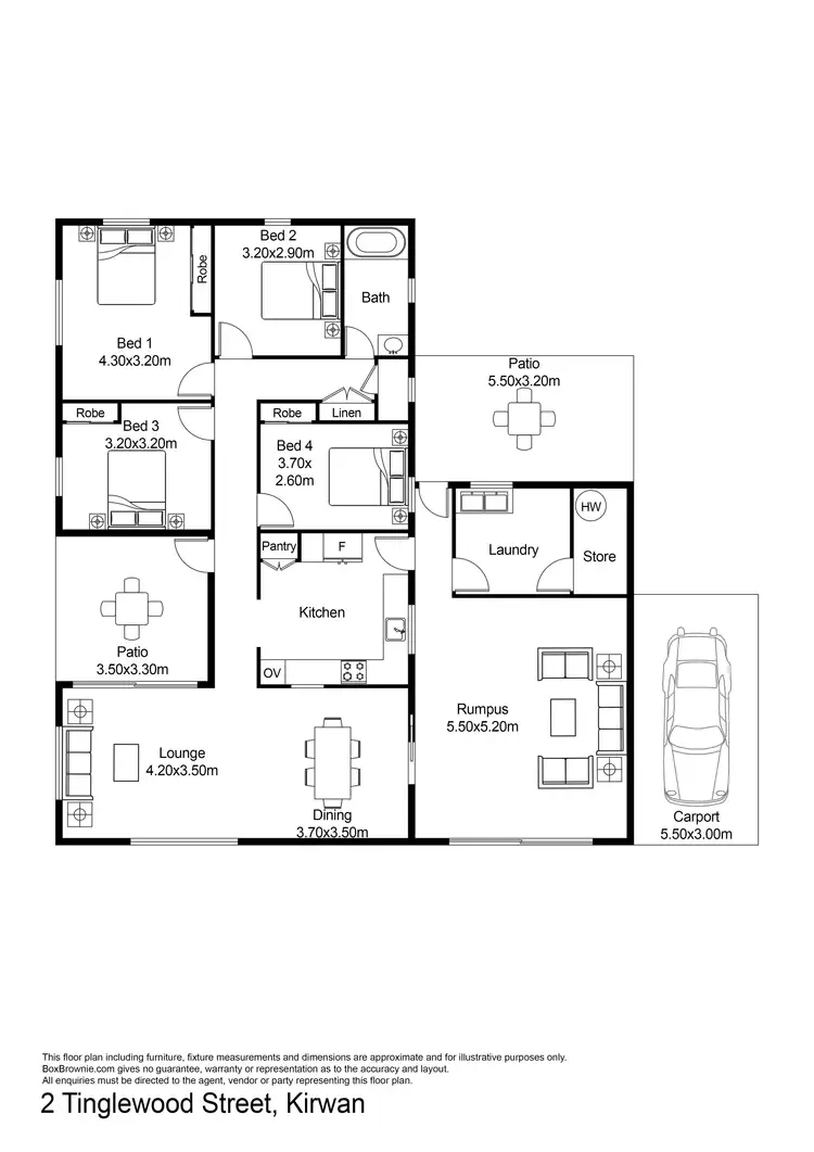 Floorplan of Homely house listing, 2 Tinglewood Street, Kirwan QLD 4817