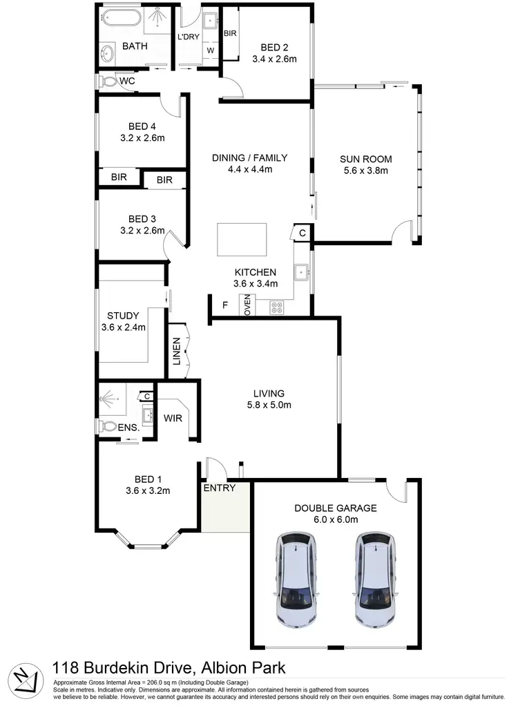 Floorplan of Homely house listing, 118 Burdekin Drive, Albion Park NSW 2527