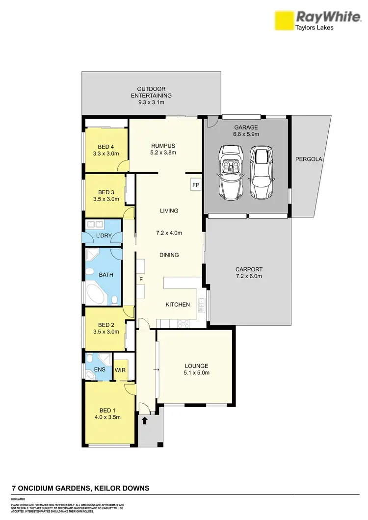 Floorplan of Homely house listing, 7 Oncidium Gardens, Keilor Downs VIC 3038