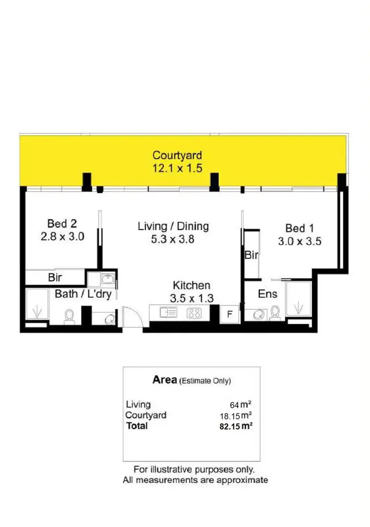 Floorplan of Homely apartment listing, 722/33 Warwick Street, Walkerville SA 5081