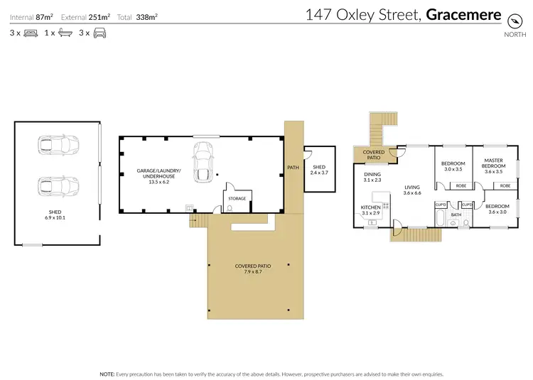 Floorplan of Homely rural property listing, 147 Oxley Street, Gracemere QLD 4702