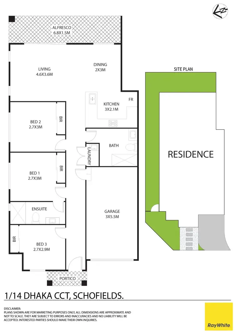 Floorplan of Homely villa listing, 1/14 Dhaka Circuit, Schofields NSW 2762