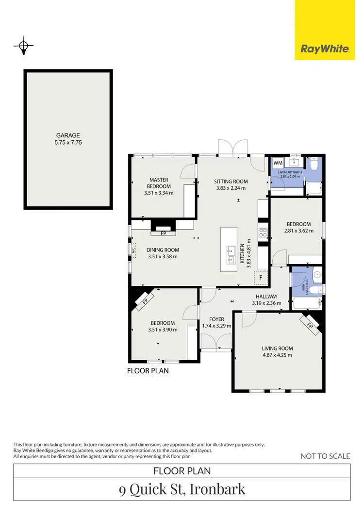 Floorplan of Homely house listing, 9 Quick Street, Ironbark VIC 3550