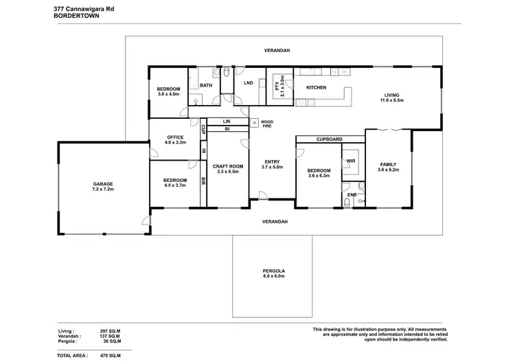 Floorplan of Homely rural property listing, 377 Cannawigara Road, Bordertown SA 5268