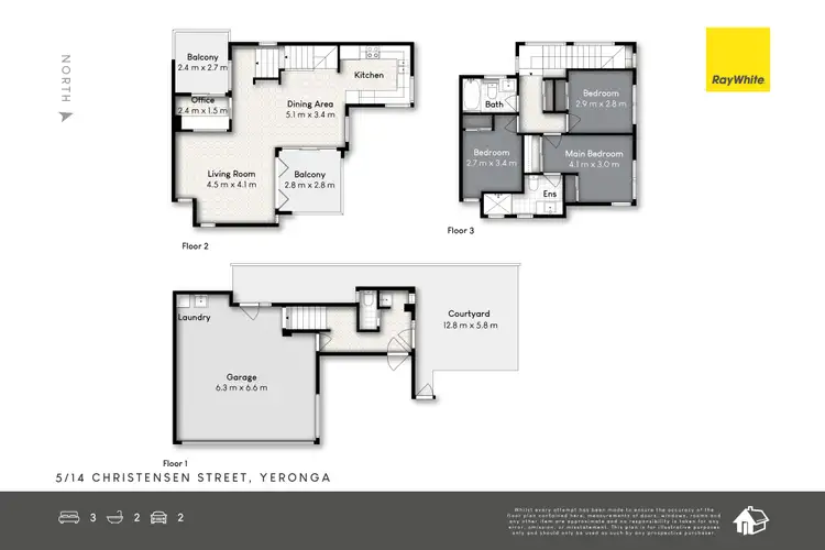 Floorplan of Homely townhouse listing, 5/14 Christensen Street, Yeronga QLD 4104
