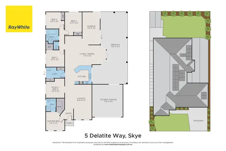 Floorplan of Homely house listing, 5 Delatite Way, Skye VIC 3977