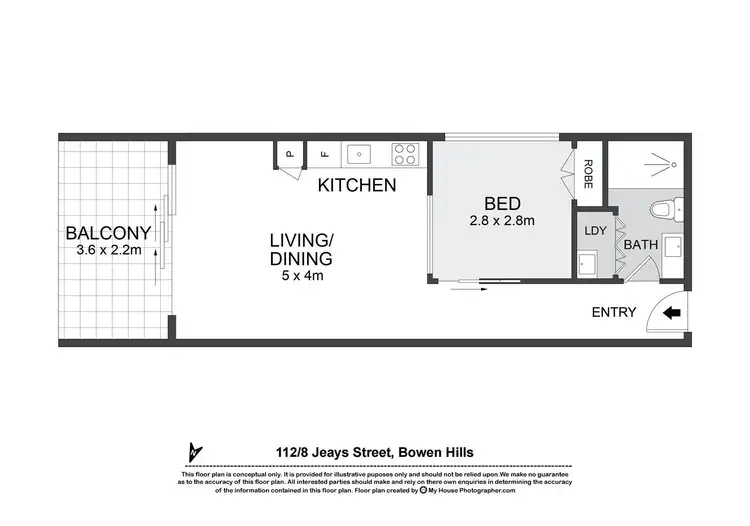 Floorplan of Homely apartment listing, 112/8 Jeays Street, Bowen Hills QLD 4006