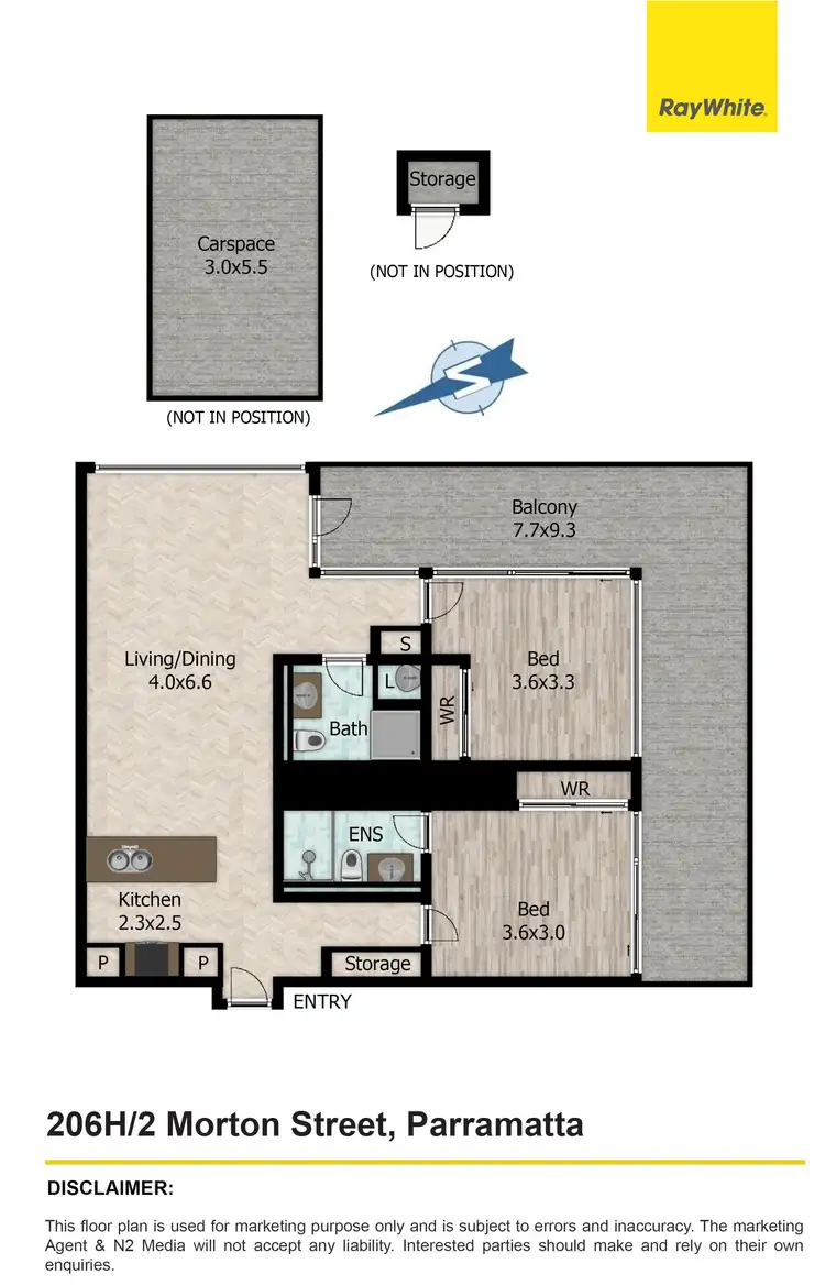 Floorplan of Homely apartment listing, 206H/2 Morton Street, Parramatta NSW 2150