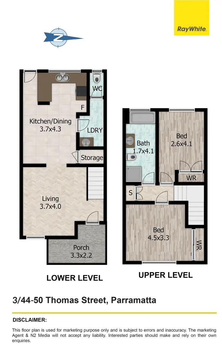 Floorplan of Homely townhouse listing, 3/44-50 Thomas Street, Parramatta NSW 2150