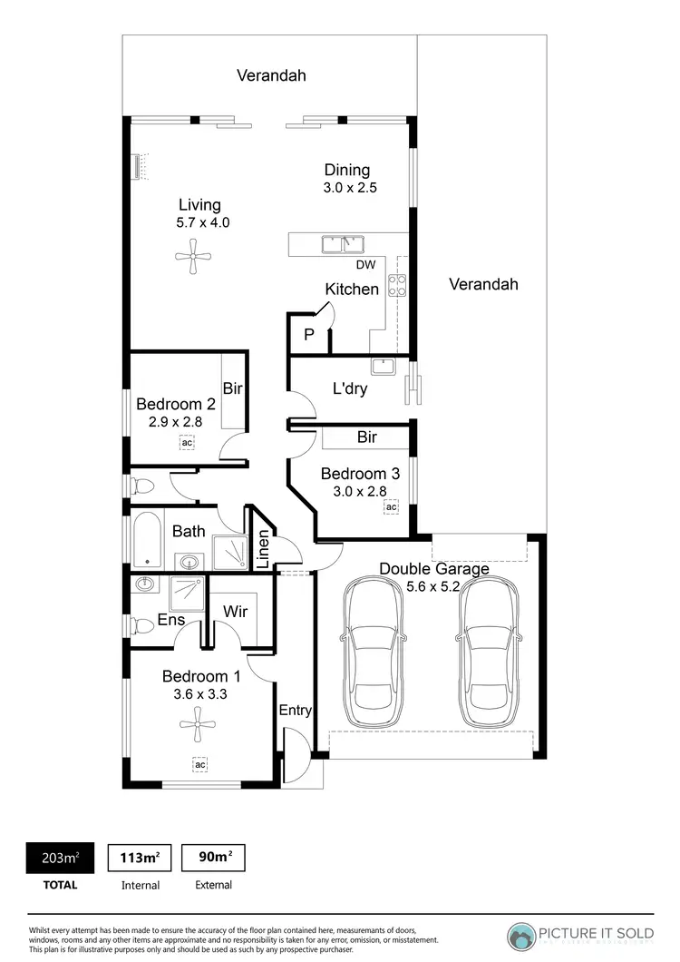 Floorplan of Homely house listing, 1 Adel Drive, Munno Para West SA 5115