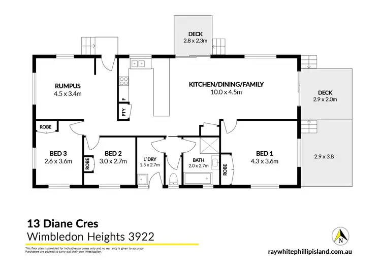Floorplan of Homely house listing, 13 Diane Crescent, Wimbledon Heights VIC 3922