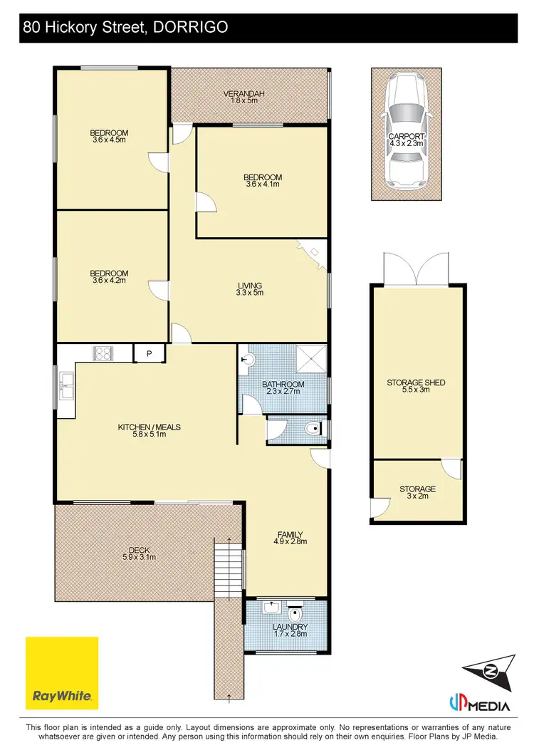 Floorplan of Homely house listing, 80 Hickory Street, Dorrigo NSW 2453