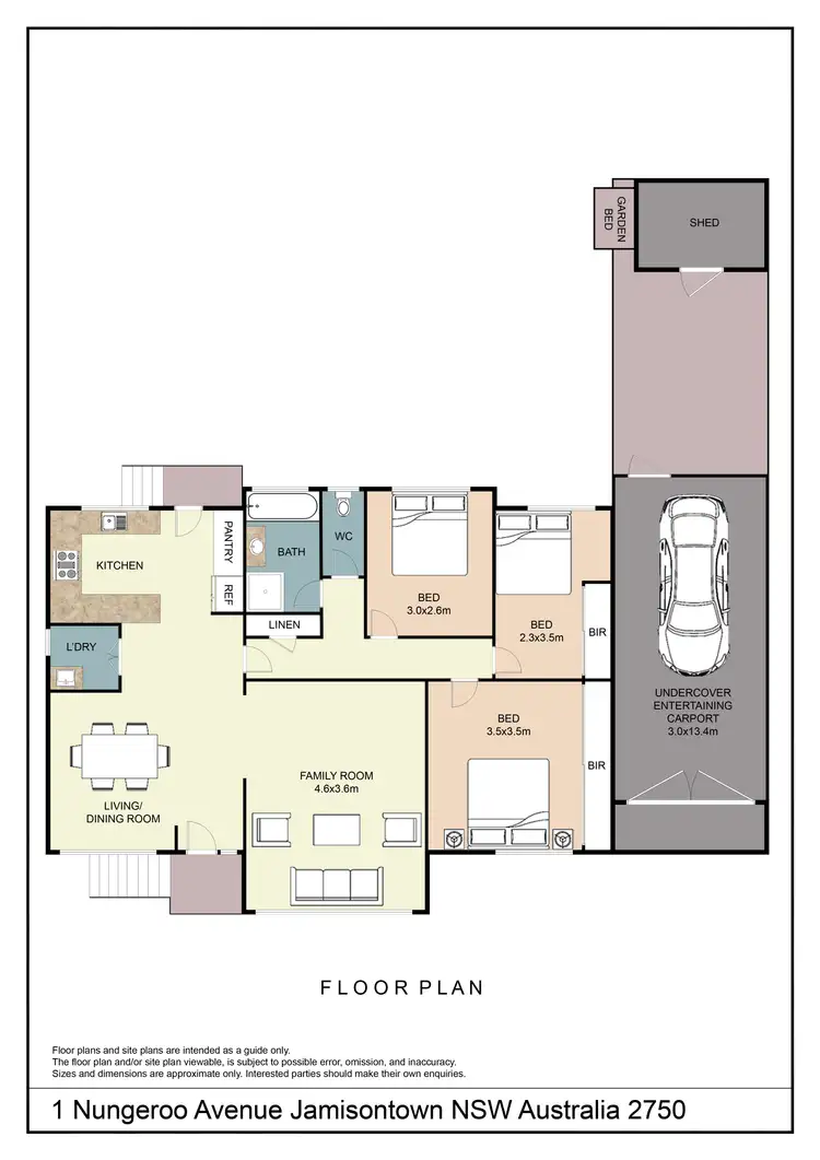 Floorplan of Homely house listing, 1 Nungeroo Avenue, Jamisontown NSW 2750