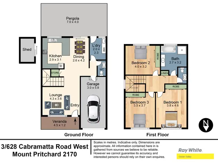 Floorplan of Homely townhouse listing, 3/628 Cabramatta Road West, Mount Pritchard NSW 2170
