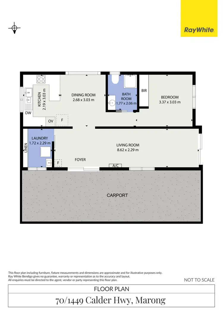 Floorplan of Homely retirement listing, 70/1449 Calder Highway, Marong VIC 3515
