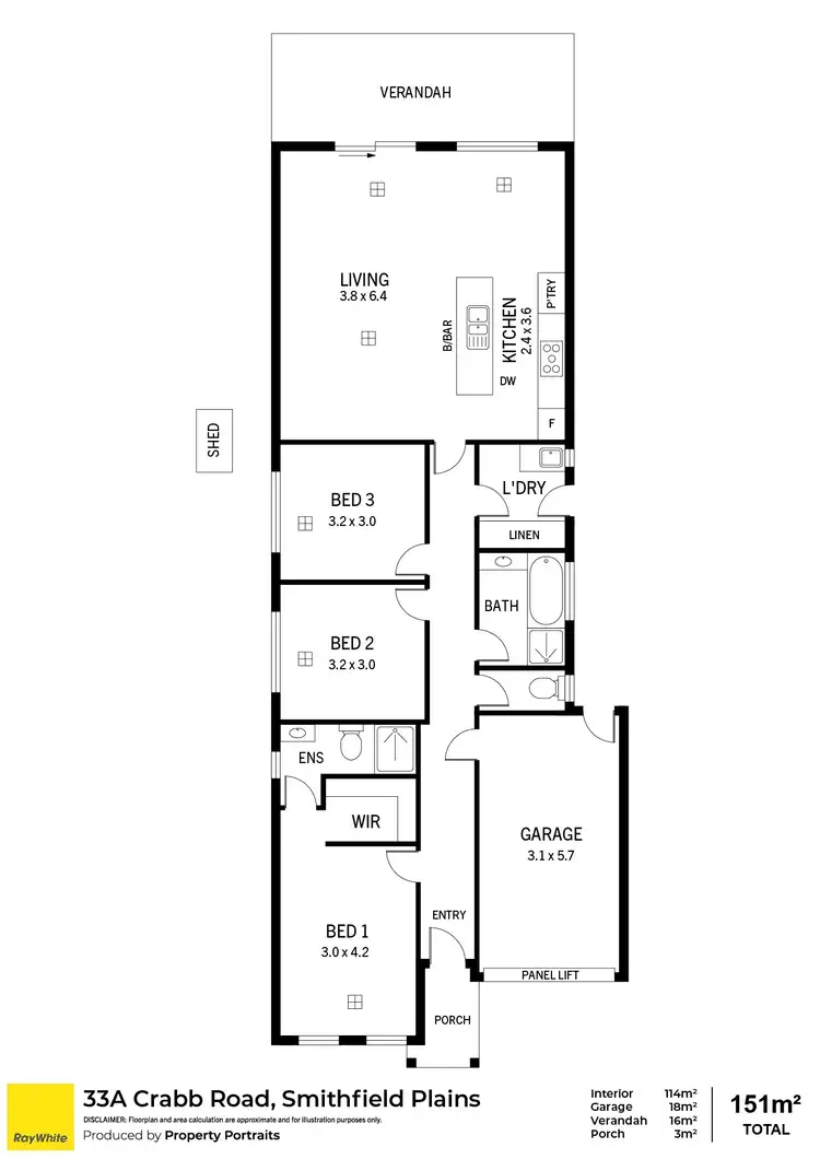 Floorplan of Homely house listing, 33A Crabb Road, Smithfield Plains SA 5114