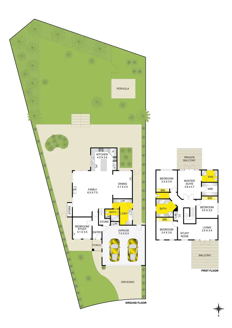 Floorplan of Homely house listing, 45 Amarina Crescent, Grovedale VIC 3216