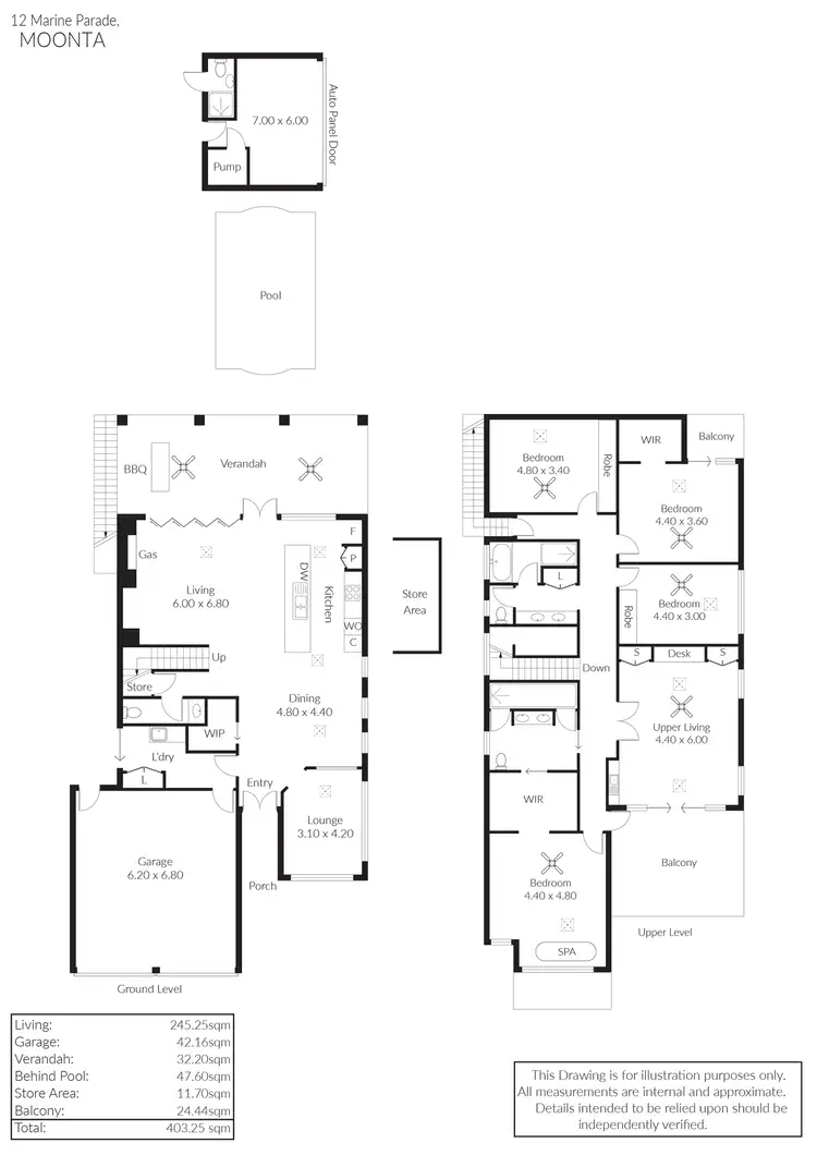 Floorplan of Homely house listing, 12 Marine Parade, Moonta Bay SA 5558