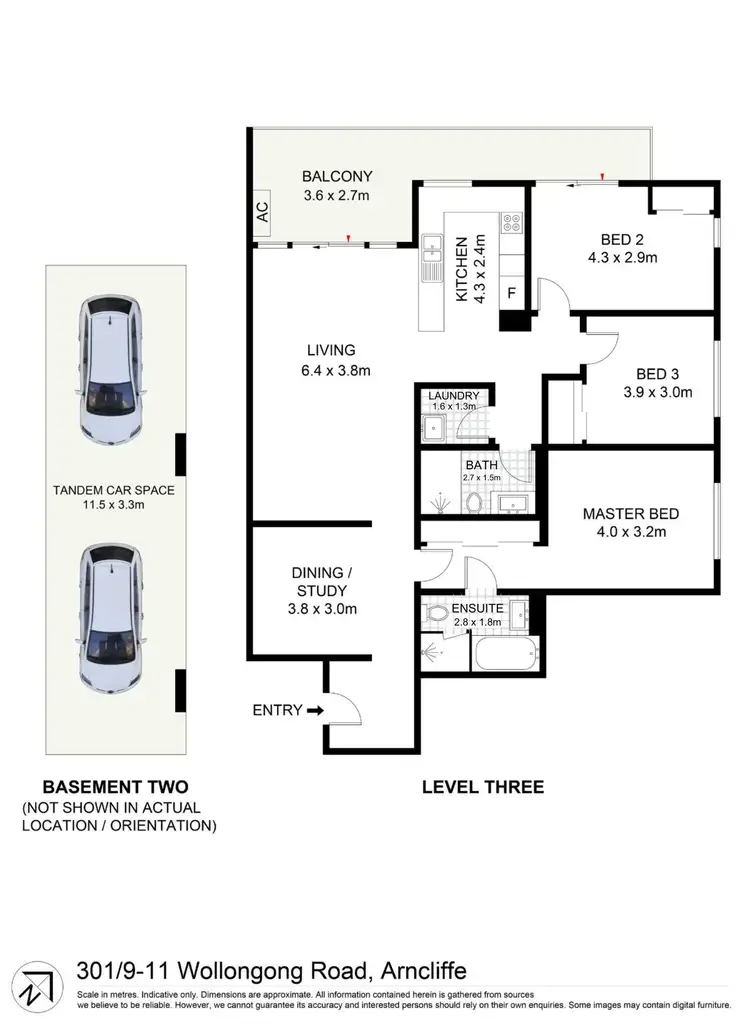 Floorplan of Homely apartment listing, 301/9-11 Wollongong Road, Arncliffe NSW 2205