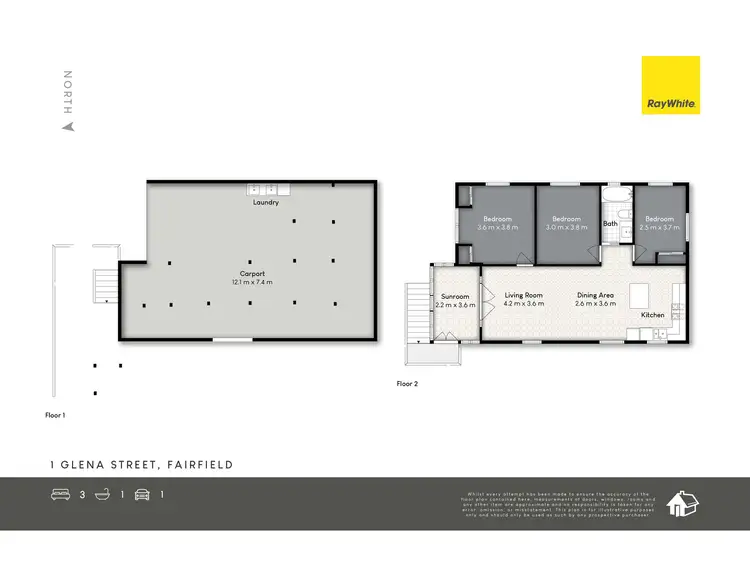 Floorplan of Homely house listing, 1 Glena Street, Fairfield QLD 4103
