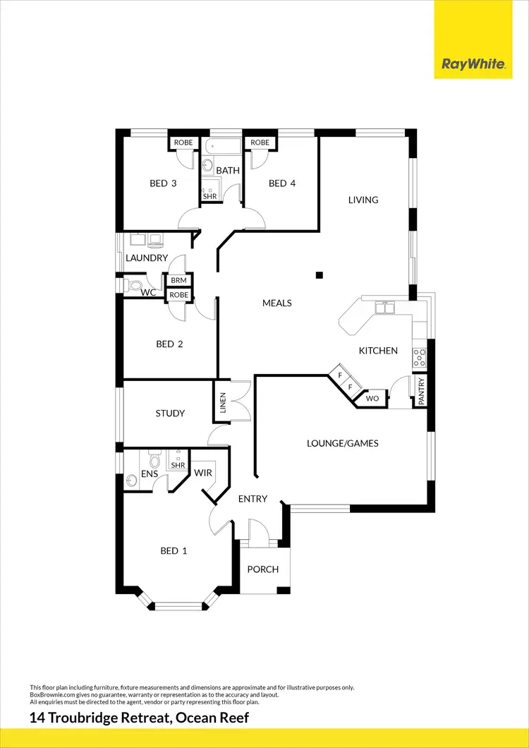 Floorplan of Homely house listing, 14 Troubridge Retreat, Ocean Reef WA 6027