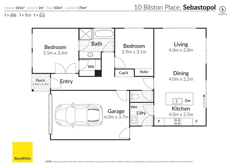 Floorplan of Homely house listing, 10 Bilston Place, Sebastopol VIC 3356