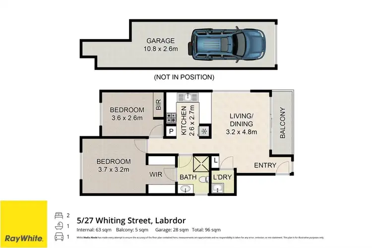 Floorplan of Homely unit listing, 5/27 Whiting Street, Labrador QLD 4215