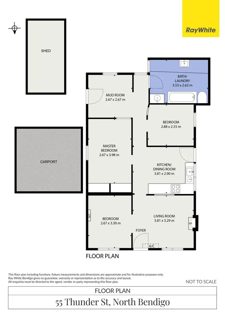 Floorplan of Homely house listing, 55 Thunder Street, North Bendigo VIC 3550