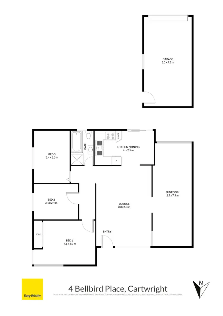 Floorplan of Homely house listing, 4 Bellbird Place, Cartwright NSW 2168