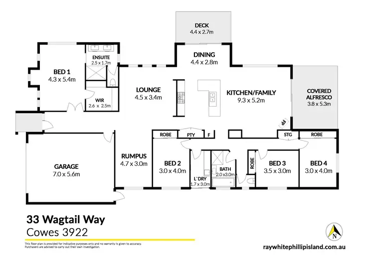 Floorplan of Homely house listing, 33 Wagtail Way, Cowes VIC 3922