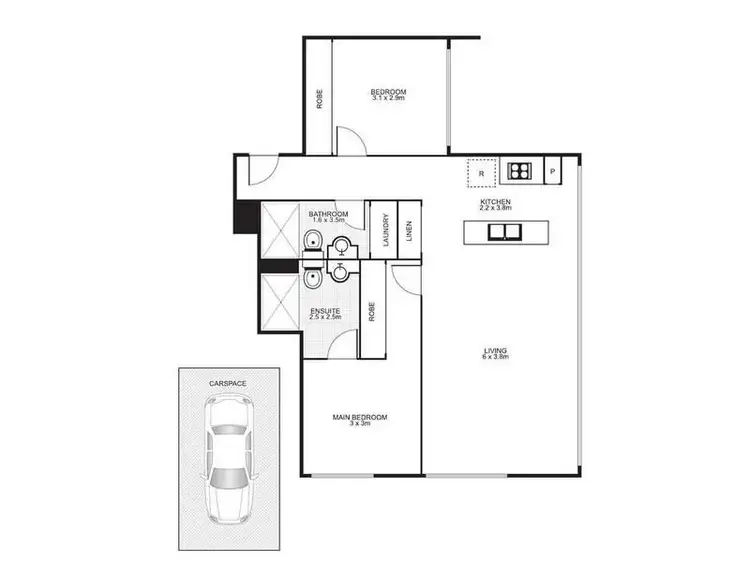 Floorplan of Homely apartment listing, 1509/25 Connor Street, Fortitude Valley QLD 4006