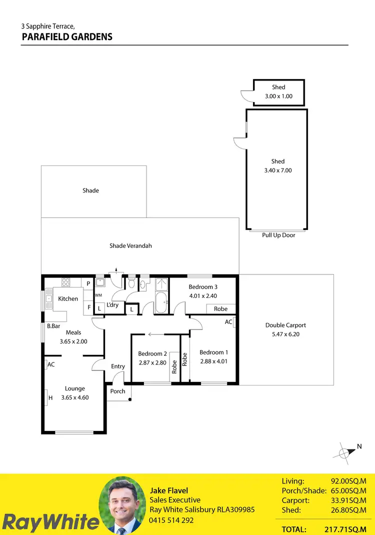 Floorplan of Homely house listing, 3 Sapphire Terrace, Parafield Gardens SA 5107