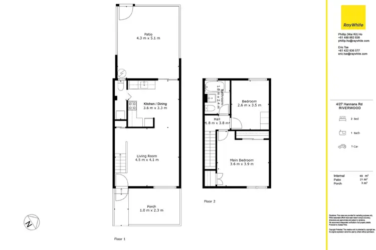 Floorplan of Homely townhouse listing, 4/27 Hannans Road, Riverwood NSW 2210