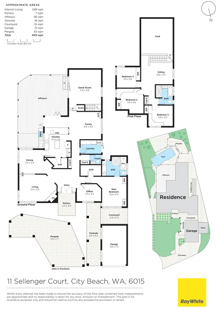 Floorplan of Homely house listing, 11 Sellenger Court, City Beach WA 6015
