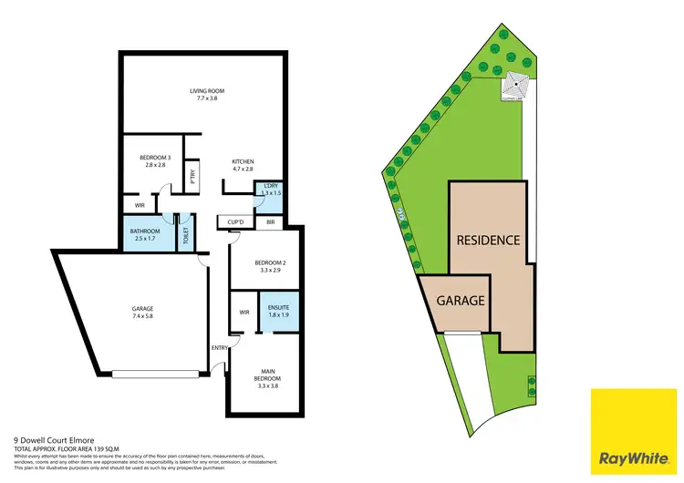 Floorplan of Homely house listing, 9 Dowell Court, Elmore VIC 3558