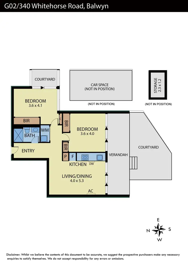 Floorplan of Homely apartment listing, G02/340 Whitehorse Road, Balwyn VIC 3103