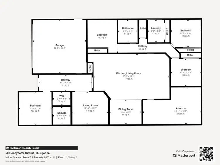 Floorplan of Homely house listing, 58 Honeyeater Circuit, Thurgoona NSW 2640