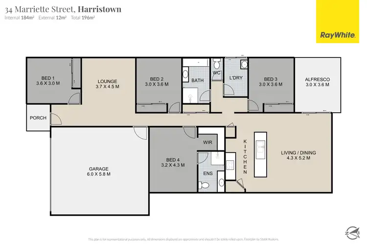 Floorplan of Homely house listing, 34 Mariette Street, Harristown QLD 4350