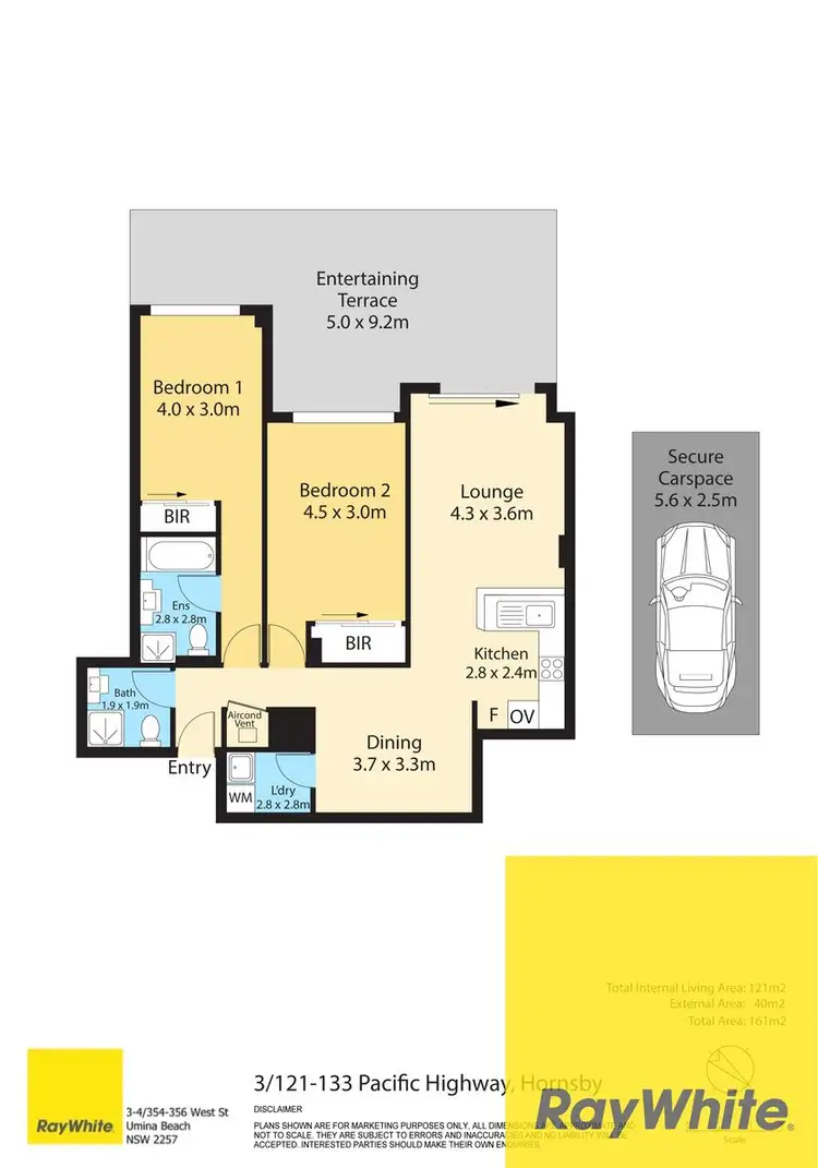 Floorplan of Homely apartment listing, 3/121-133 Pacific Highway, Hornsby NSW 2077
