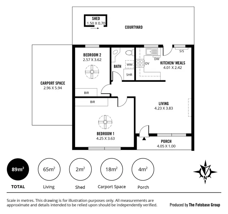 Floorplan of Homely unit listing, 1/54 Walkers Road, Somerton Park SA 5044