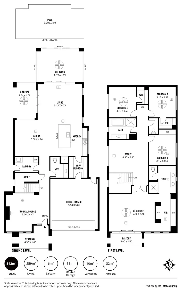 Floorplan of Homely house listing, 1 Phillipou Place, Fulham Gardens SA 5024